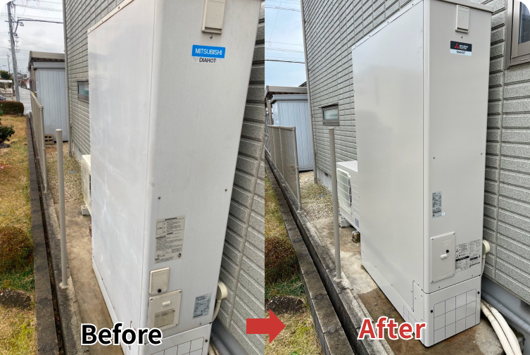 愛知県春日井市　O様。三菱エコキュートに交換しました。